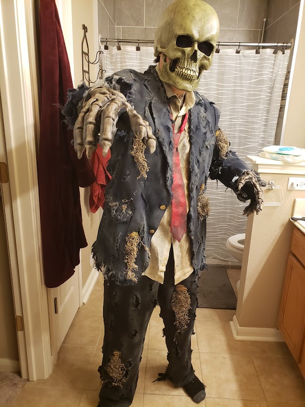 Creator in skeleton costume
